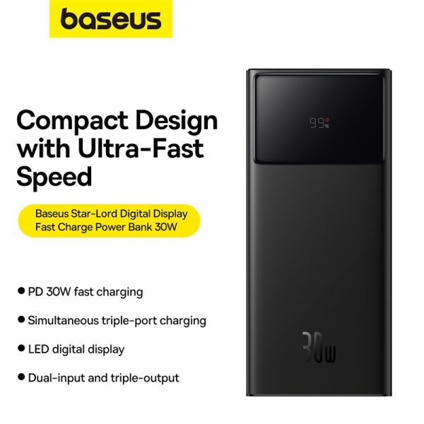 Baseus Star-Lord Digital Display Fast Charging Power Bank 20000mAh 30W Baseus Star-Lord Digital Display Fast Charging Power Bank 20000mAh 30W